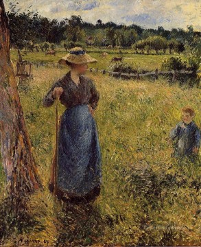  1884 Canvas - the tedder 1884 Camille Pissarro